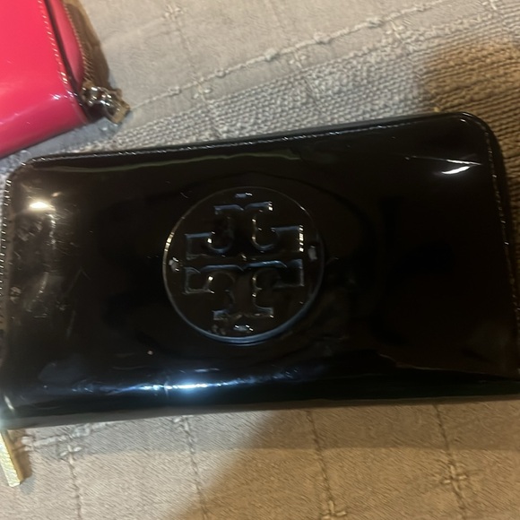 Tory Burch Vibrant Pink and Classic Black wallets sold separately 100 each - Picture 2 of 7